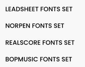 NorFonts Legacy Set — 4 Handwritten Font Families for Sibelius