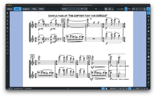 The Copyist (SMuFL) handwritten music font score preview
