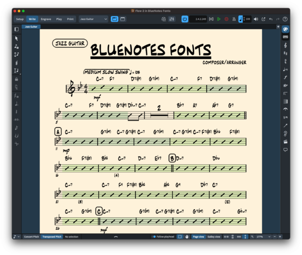 BlueNotes (SMUFL) Fonts