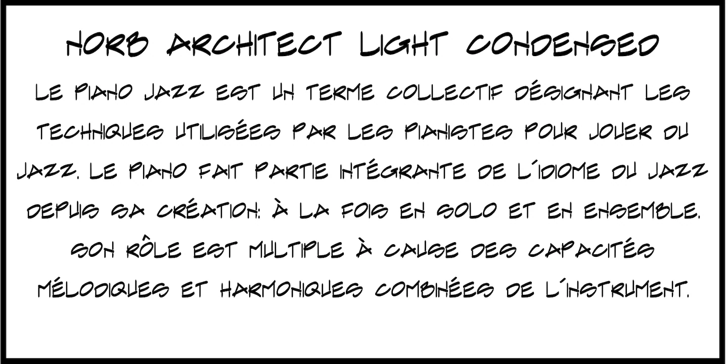 NorB-Architect-CF — original NorFonts font specimen
