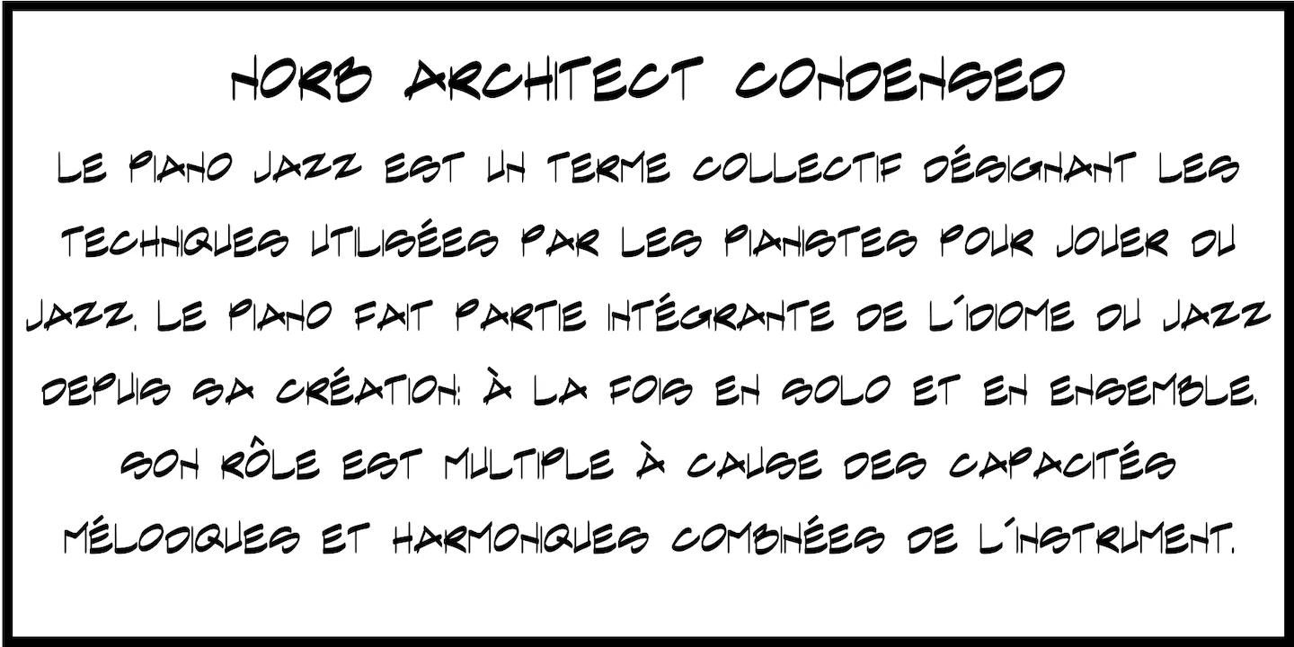 NorB-Architect-CF — original NorFonts font specimen