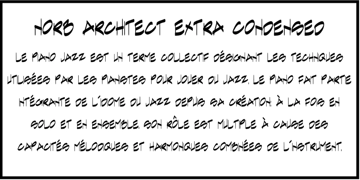 NorB-Architect-CF — original NorFonts font specimen