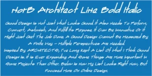 NorB-Architect-Line — original NorFonts font specimen