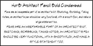 NorB-Architect-Pencil-Condensed — original NorFonts font specimen