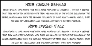 NorB-Croquis — original NorFonts font specimen