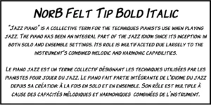 NorB-Felt-Tip — original NorFonts font specimen