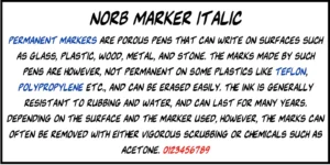NorB-Marker — original NorFonts font specimen