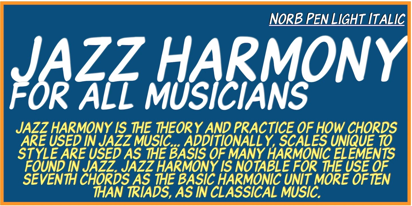 NorB-Pen — original NorFonts font specimen