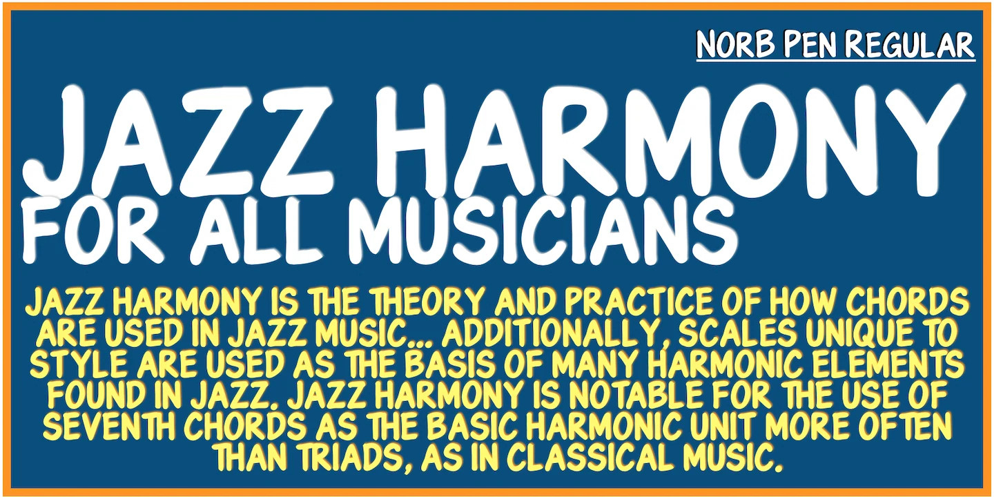 NorB-Pen — original NorFonts font specimen