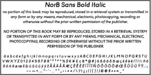 NorB-Sans — original NorFonts font specimen