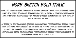 NorB-Sketch — original NorFonts font specimen