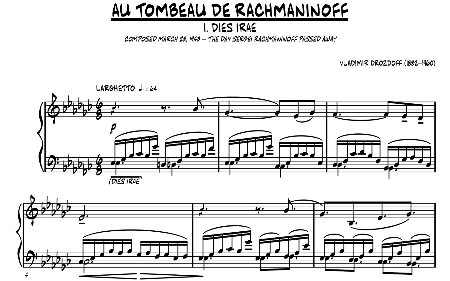 BlueNotes original score excerpt